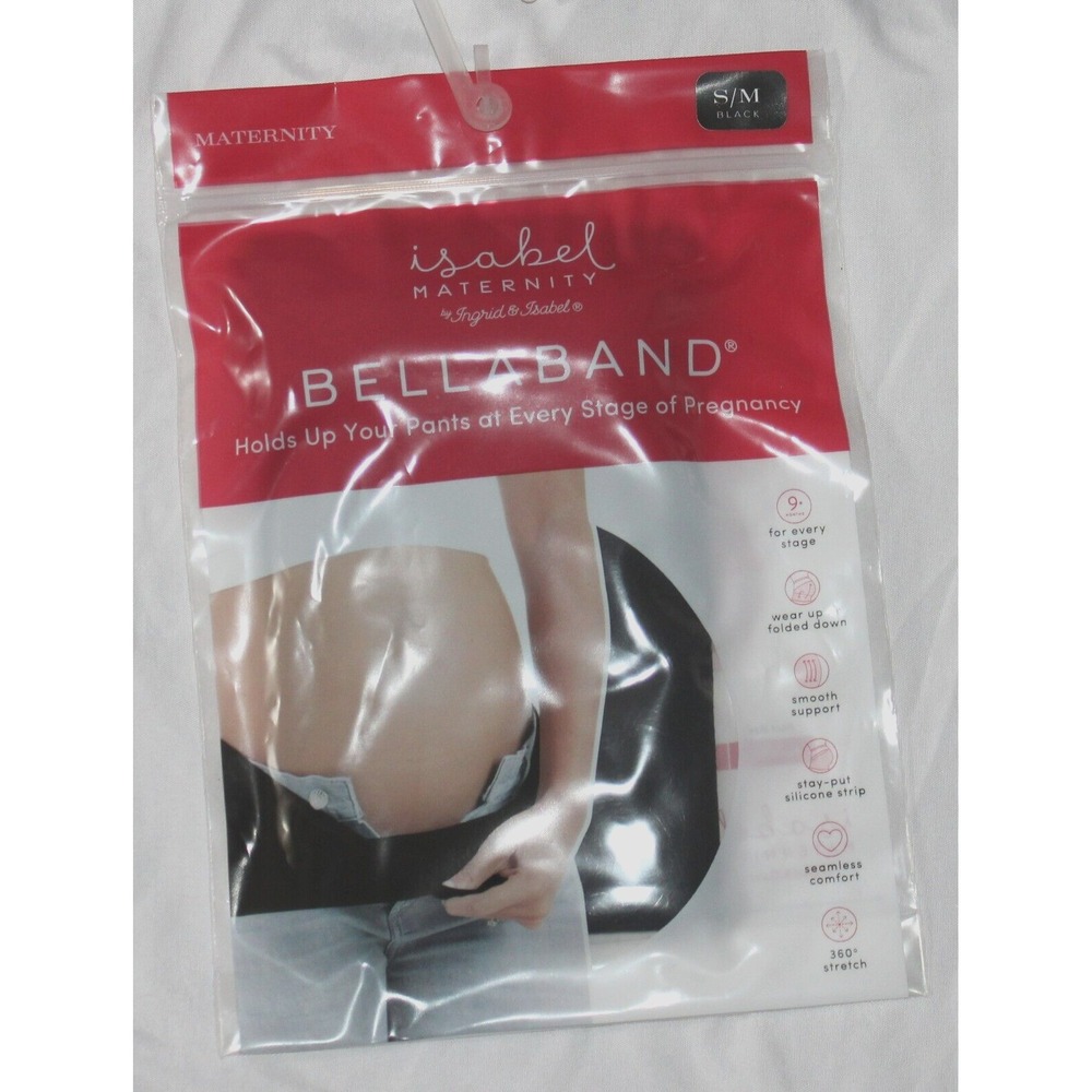 Isabel Maternity Black Bella Band Support S/M New